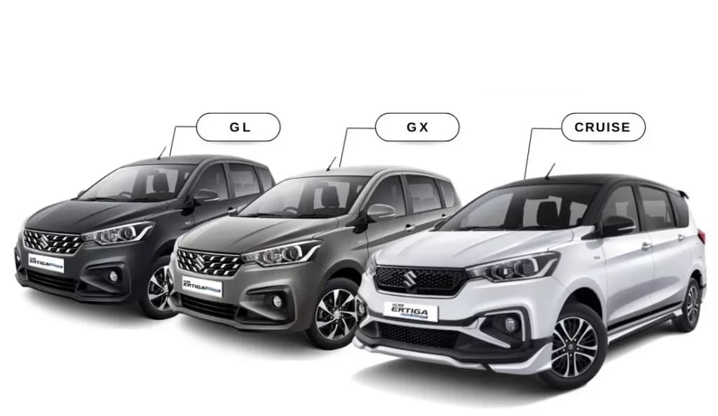 Perbedaan Suzuki Ertiga Cruise, GX dan GL Paling Lengkap